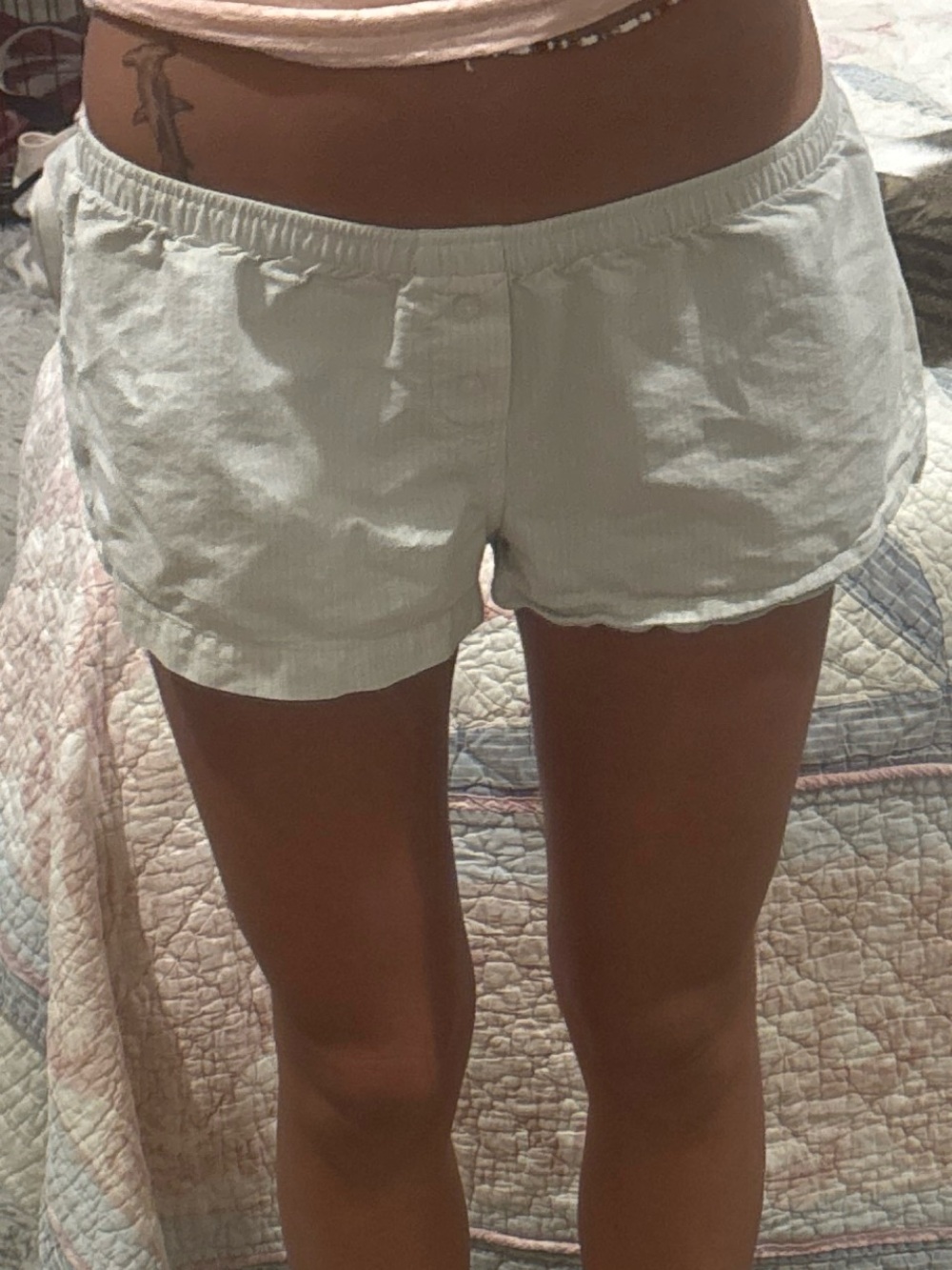 Brandy Melville Light Mint Green Cotton Lounge Shorts
